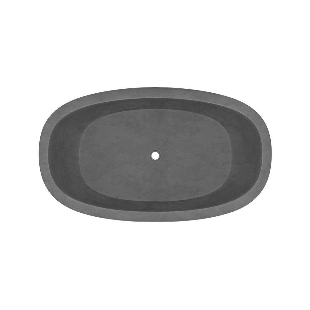 Native Trails Slate 62 x 36 in. Soaker Freestanding Bathtub Center Drain 