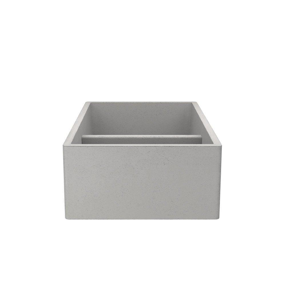 Native Trails Ash 33 x 21 in. Concrete Double Bowl Farmhouse Kitchen Sink 