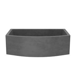 33 in. Undermount Farmhouse Concrete Single Bowl Kitchen Sink in Slate