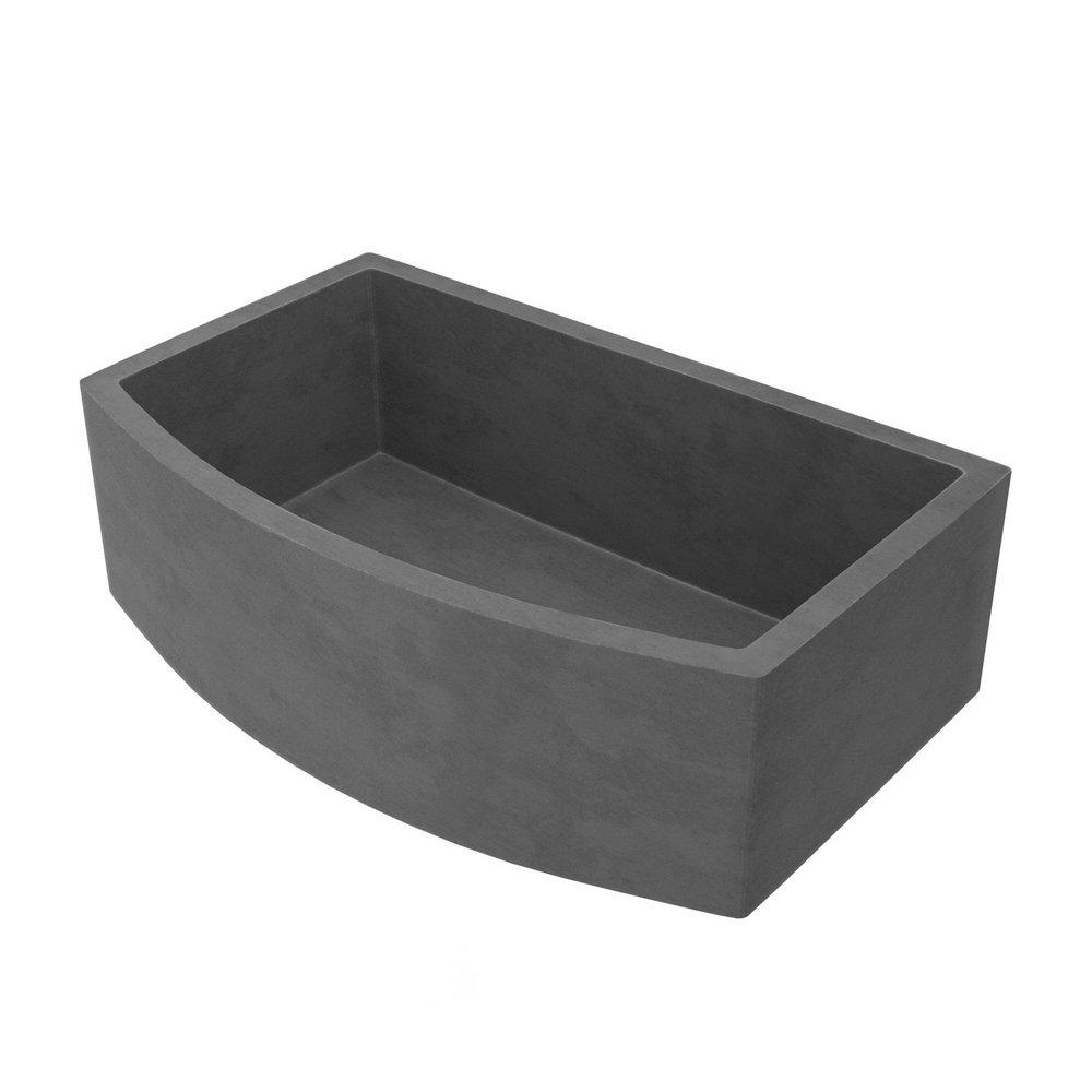 Native Trails Slate 33 x 20-1/2 in. Concrete Single Bowl Farmhouse Kitchen Sink 
