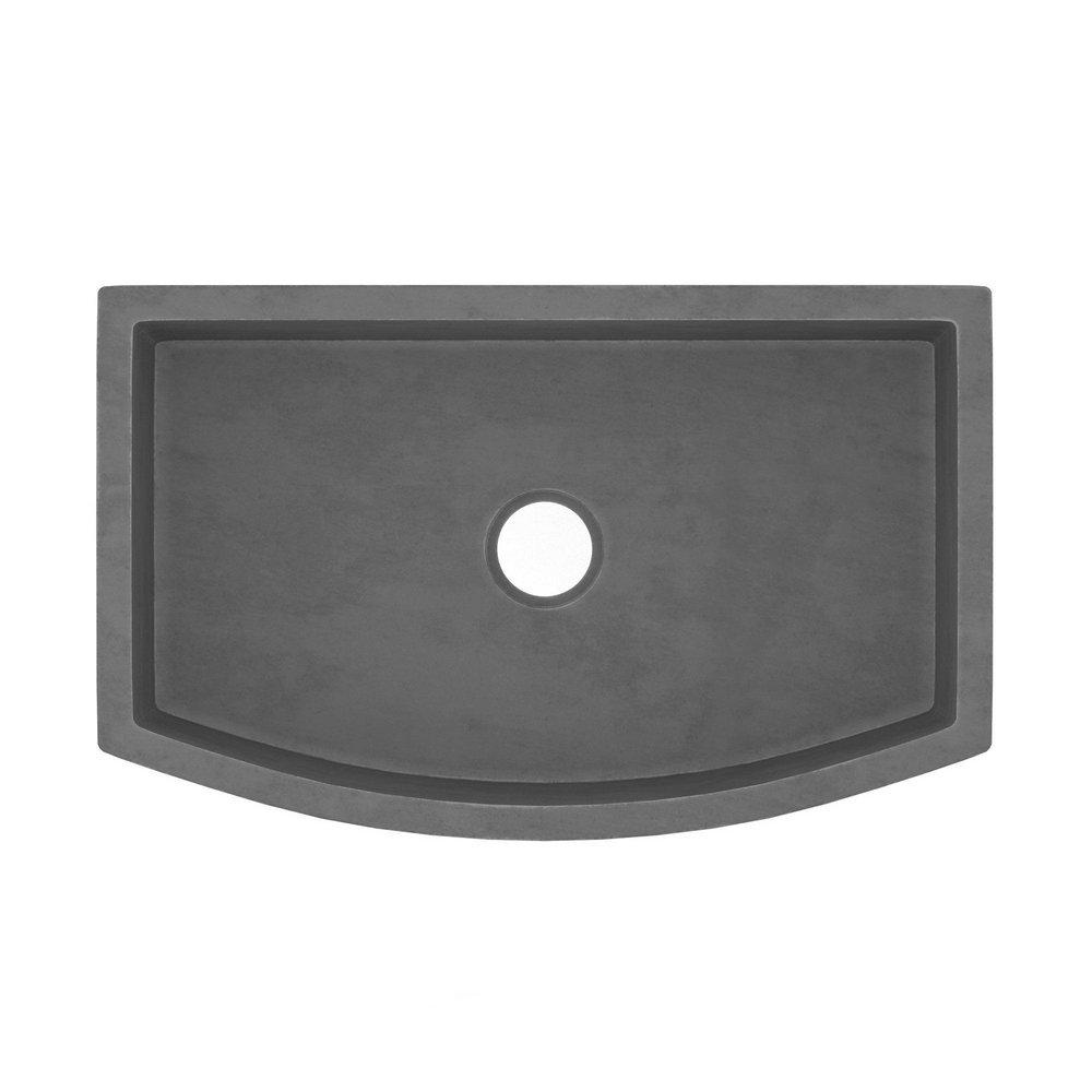 Native Trails Slate 33 x 20-1/2 in. Concrete Single Bowl Farmhouse Kitchen Sink 
