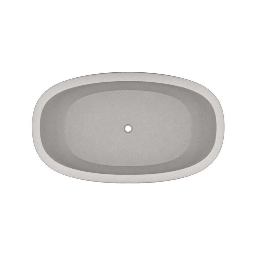 Native Trails Ash 62 x 36 in. Soaker Freestanding Bathtub Center Drain 