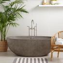 Native Trails Ash 62 x 36 in. Soaker Freestanding Bathtub Center Drain 