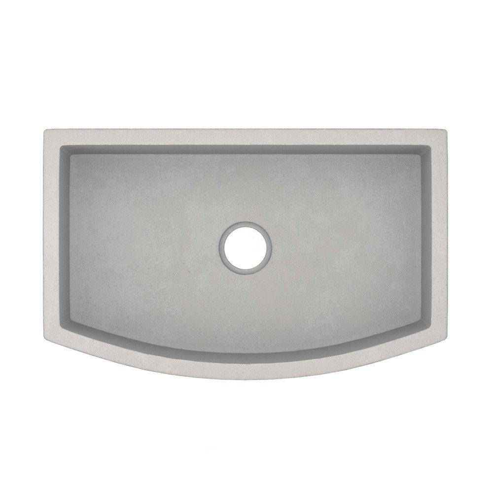 Native Trails Ash 33 x 20-1/2 in. Concrete Single Bowl Farmhouse Kitchen Sink 