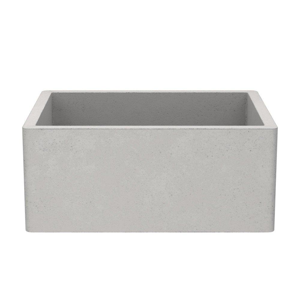 Native Trails Ash 24 x 18 in. Concrete Single Bowl Farmhouse Kitchen Sink 