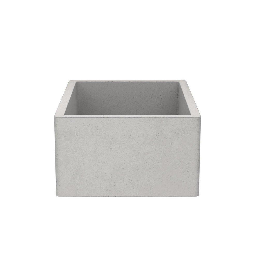 Native Trails Ash 24 x 18 in. Concrete Single Bowl Farmhouse Kitchen Sink 