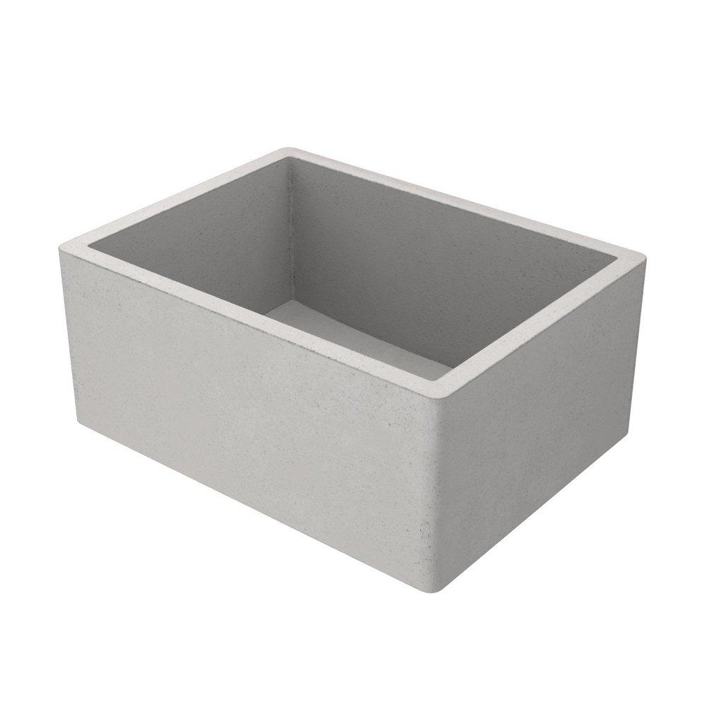 Native Trails Ash 24 x 18 in. Concrete Single Bowl Farmhouse Kitchen Sink 
