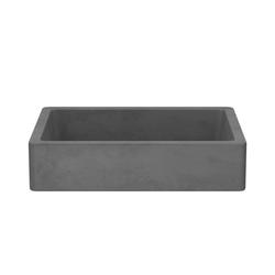 19-1/2 in. Undermount or Vessel Rectangular Concrete Bathroom Sink in Slate
