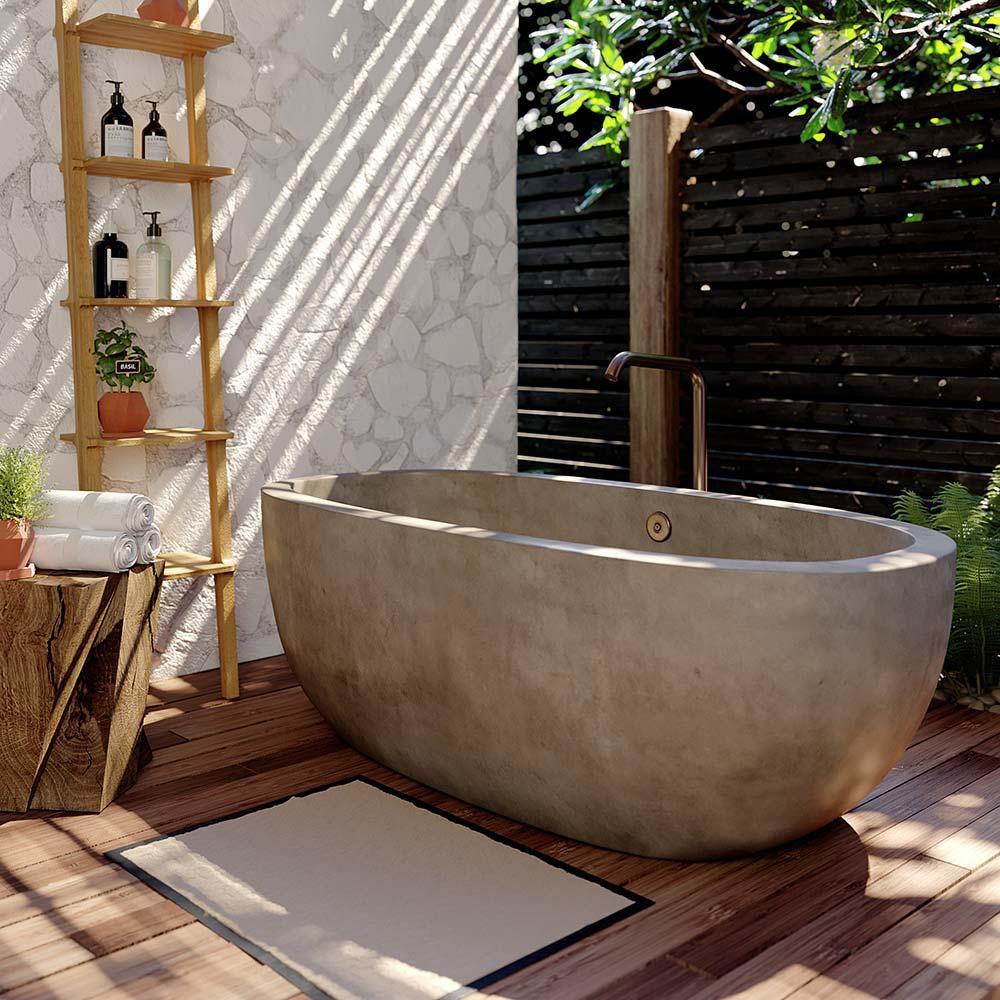 Native Trails Ash 72 x 36 in. Freestanding Bathtub 