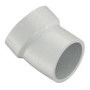 White Hub x Spigot Straight, DWV and Street PVC 22-1/2 Degree Elbow with 1/16 Degree Bend 