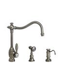 Waterstone Satin Nickel 1.75 gpm 3-Hole Kitchen Sink Faucet Spout with Single Lever Handle 2-Piece 