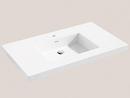 Madeli White Drop-in Bathroom Sink 