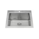 25 x 22 in. Undermount Laundry Sink in Brushed Satin