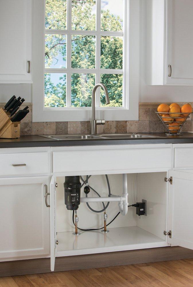Moen Black Continuous Feed Garbage Disposal with Pre-Installed Power Cord 