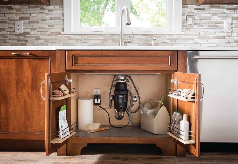 Moen Black Continuous Feed Garbage Disposal with Pre-Installed Power Cord 