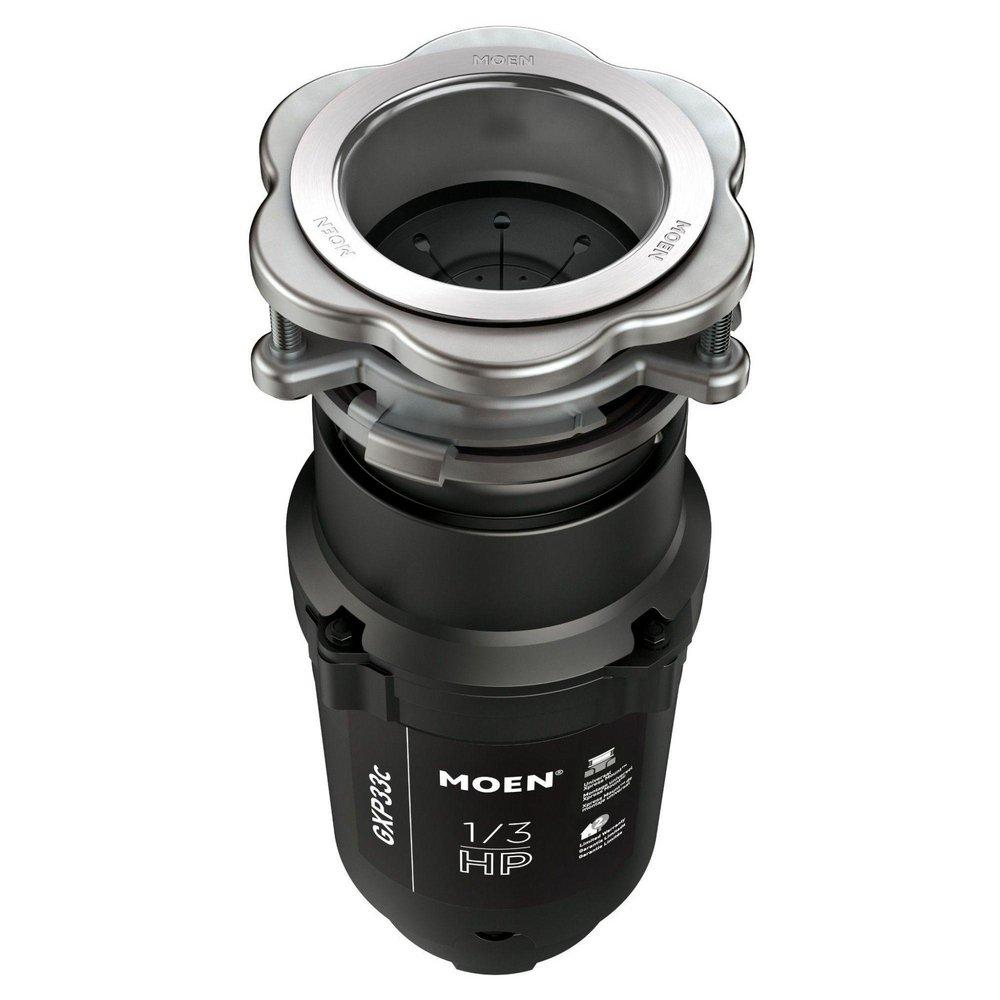 Moen Black Continuous Feed Garbage Disposal with Pre-Installed Power Cord 