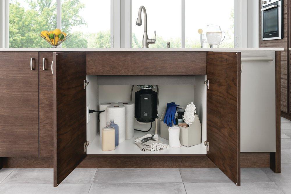 Moen Black Continuous Feed Garbage Disposal with Pre-Installed Power Cord and SoundSHIELD Technology 