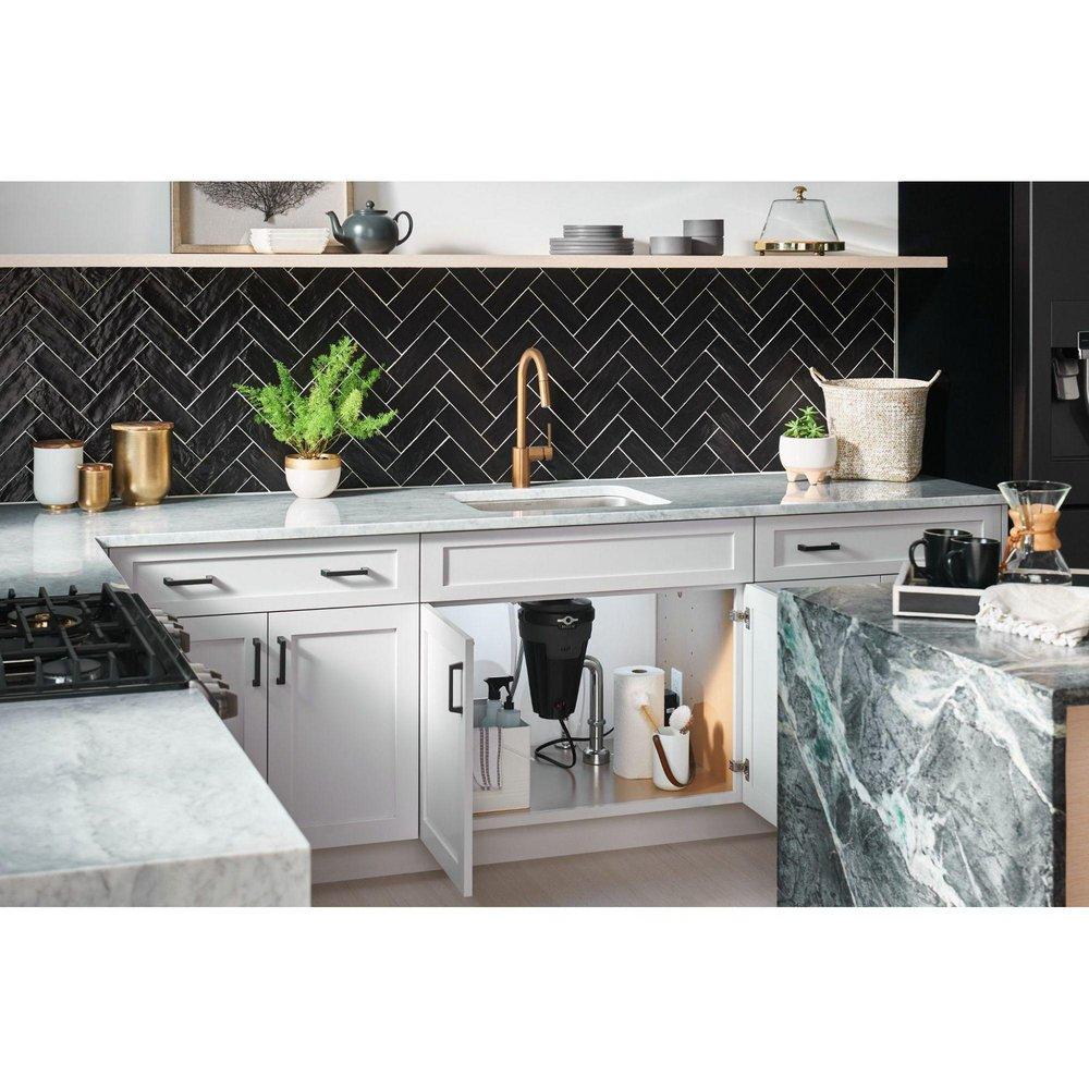 Moen Black Continuous Feed Garbage Disposal with Pre-Installed Power Cord and SoundSHIELD Technology 