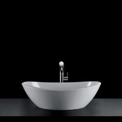 21-5/8 in. Vessel Mount Oval Solid Surface Bathroom Sink in Englishcast White