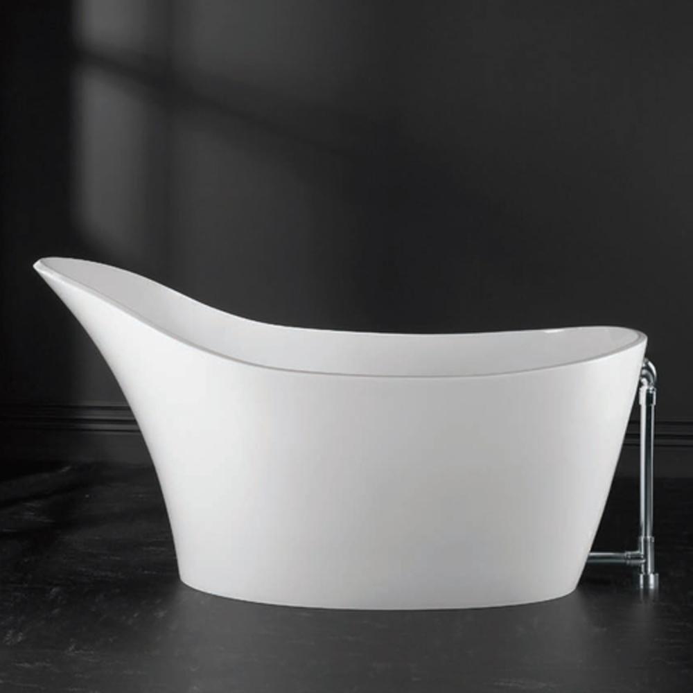 Victoria+Albert&reg; Quarrycast&trade; White 64-1/4 x 31-1/4 in. Freestanding Bathtub 