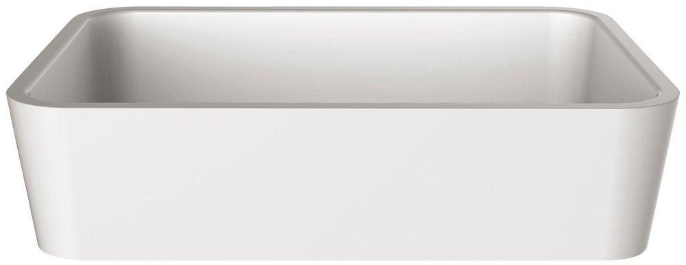Victoria+Albert&reg; Quarrycast&reg; White 1-Bowl Countertop Basin with Center Drain 