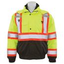 ERB Safety Hi-Viz Lime CL3 HI-VIZ BOMBER Jacket Lime 5XLG 