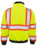 ERB Safety Hi-Viz Lime CL3 HI-VIZ BOMBER Jacket Lime 5XLG 