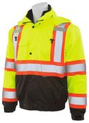 ERB Safety Hi-Viz Lime CL3 HI-VIZ BOMBER Jacket Lime 5XLG 