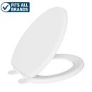 PROFLO&reg; White Elongated Closed Front Toilet Seat 