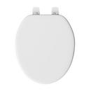 PROFLO® White Round Closed Front Wood Toilet Seat with Cover 