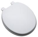 PROFLO® White Round Closed Front Wood Toilet Seat with Cover