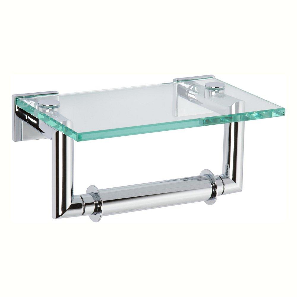 Ginger Polished Chrome Double Post Toilet Tissue Holder with Cover 