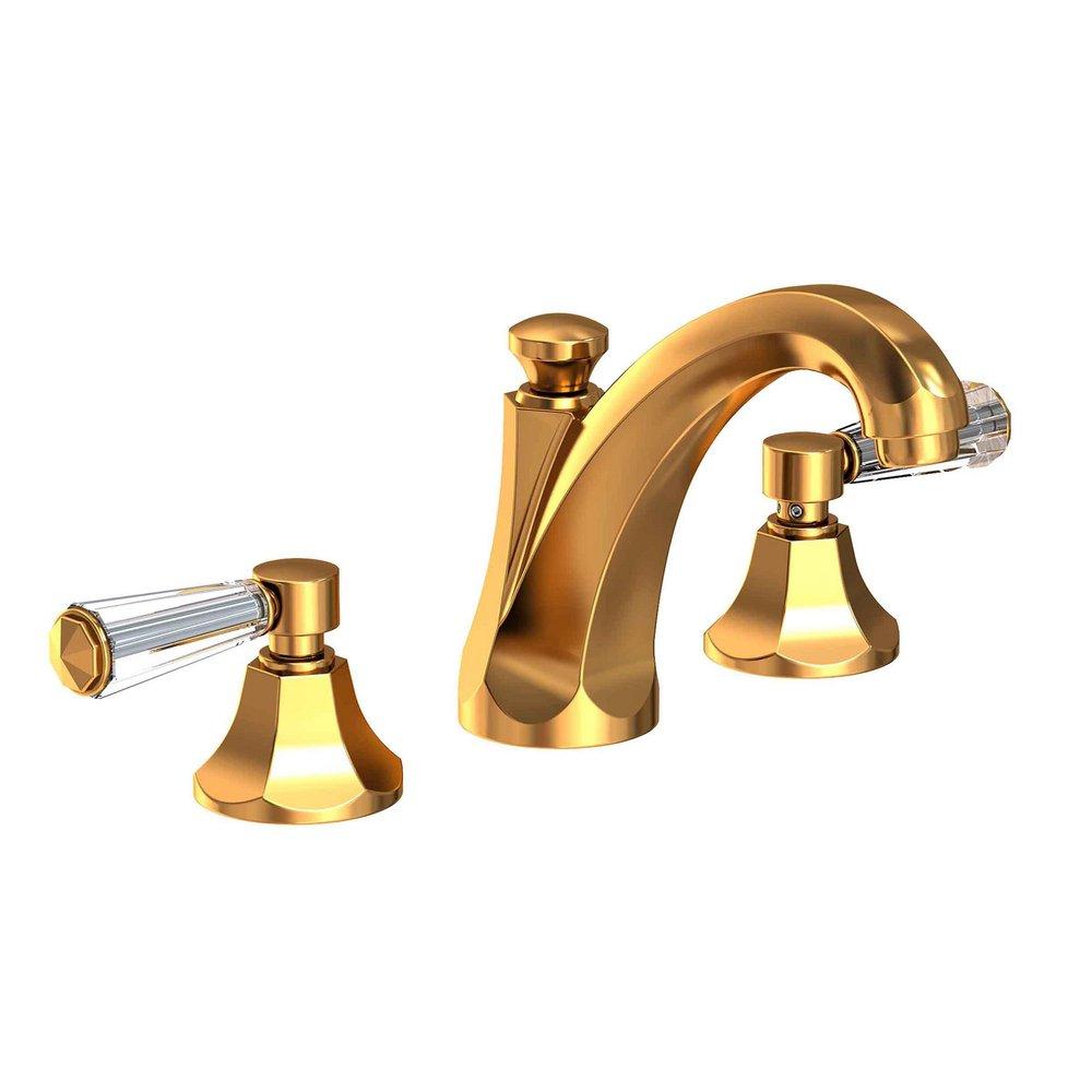 Newport Brass Aged Brass Two Handle Widespread Bathroom Sink Faucet Lever Handle 