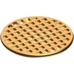 4 in. Round Shower Grate in Satin Bronze - PVD