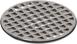 4 in. Round Shower Grate in Polished Nickel