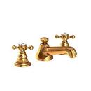 Two Handle Widespread Bathroom Sink Faucet in Aged Brass