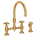 Newport Brass Aged Brass Bridge Kitchen Faucet 