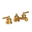 Newport Brass Aged Brass Two Handle Widespread Bathroom Sink Faucet Lever Handle 