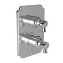 1/2 in. Square Thermostatic Trim Plate with Handle in Polished Chrome