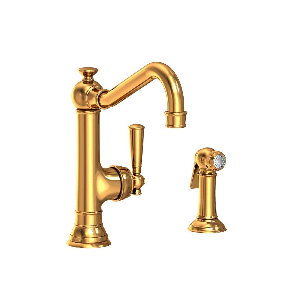 Newport Brass Aged Brass Single Handle Kitchen Faucet 