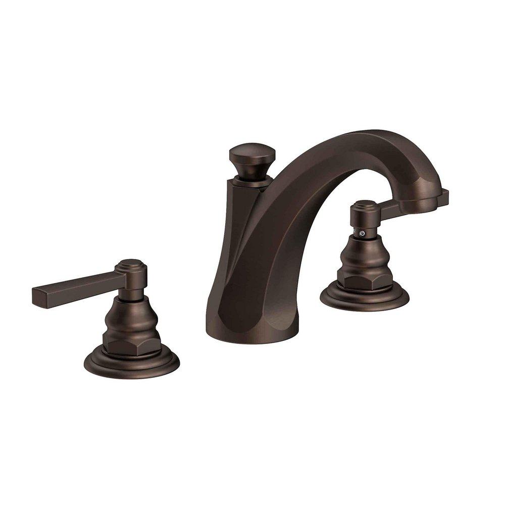Newport Brass English Bronze Two Handle Widespread Bathroom Sink Faucet Lever Handle 