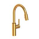 Pull Down Kitchen Faucet in Aged Brass