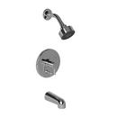 1.8 gpm 1-Function Wall Mount Pressure Balanced Tub and Shower Trim Set with Single Lever Handle in Polished Chrome