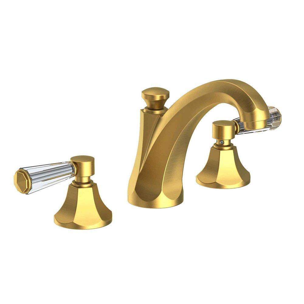 Newport Brass Satin Brass - PVD Two Handle Widespread Bathroom Sink Faucet Lever Handle 
