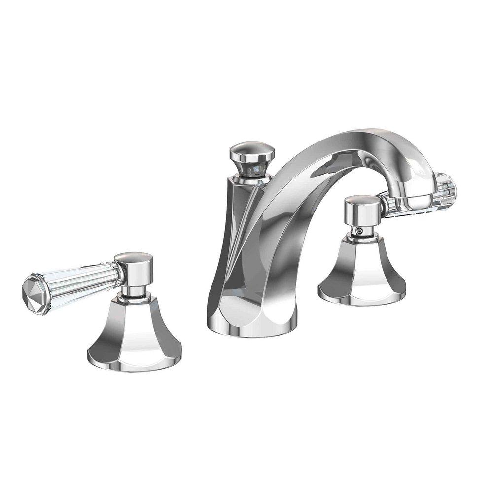 Newport Brass Polished Chrome Two Handle Widespread Bathroom Sink Faucet Lever Handle 