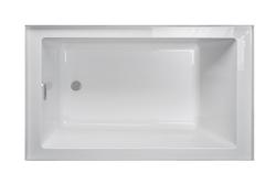 60 in. x 36 in. Soaker Alcove Bathtub with Right Drain in White