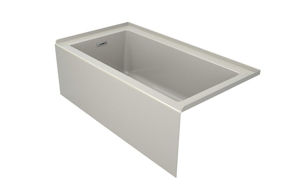 JACUZZI&reg; Oyster 60 x 30 in. Acrylic Rectangle Skirted Bathtub with Left Drain 