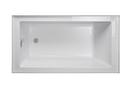60 in. x 30 in. Soaker Alcove Bathtub with Left Drain in White