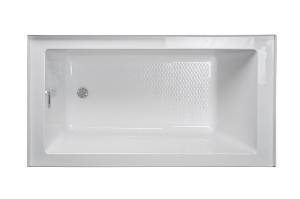 JACUZZI&reg; White 60 x 30 in. Soaker Alcove Bathtub with Drain in White 