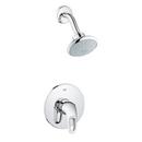 2 gpm Pressure Balance Valve Bathtub and Shower Combo Faucet in Starlight Polished Chrome